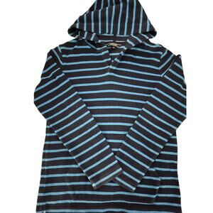 Lands End Blue Stripe Hooded Towel Dress size 14-16